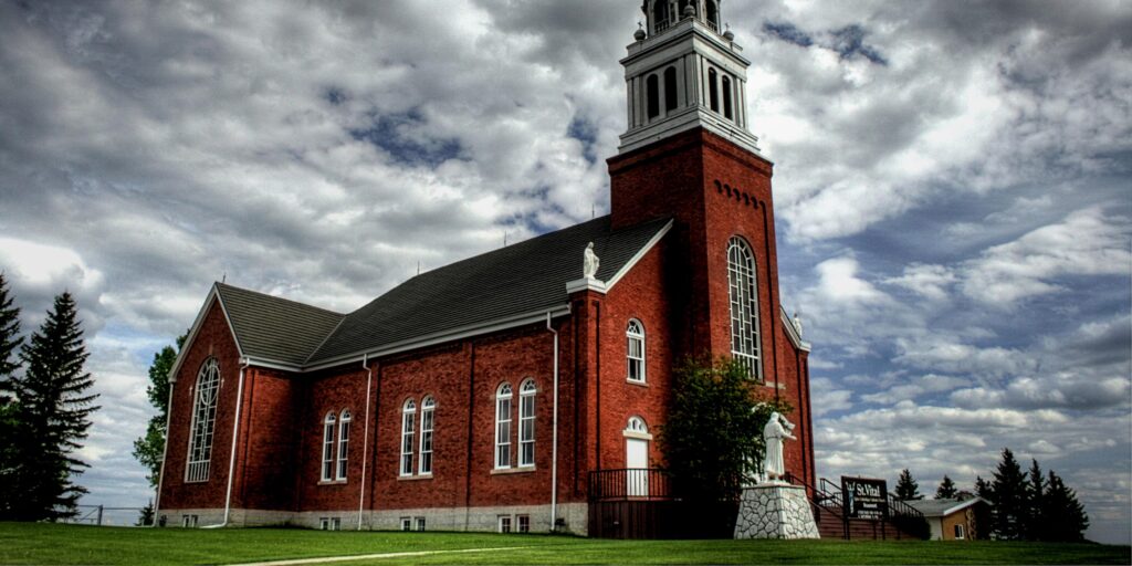 Saint Vital Roman Catholic Church in Beaumont, Alberta, Canada.