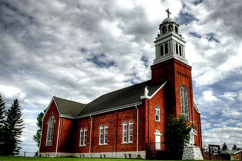 Saint Vital Roman Catholic Church in Beaumont, Alberta, Canada.