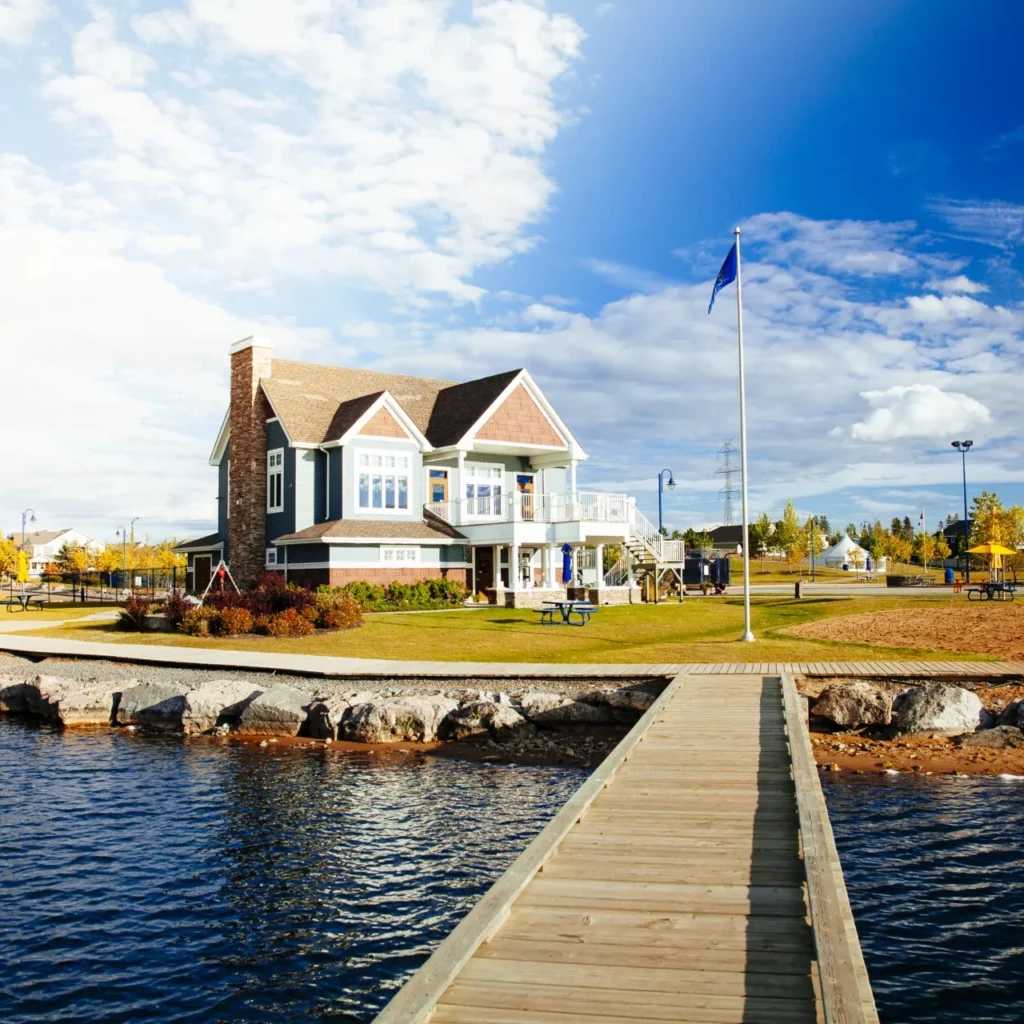 A house in Summerside community with a dock in front of it