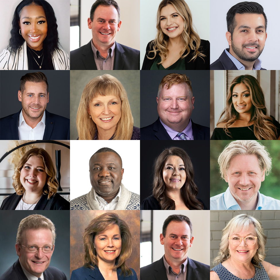 A grid of REALTOR® portraits.