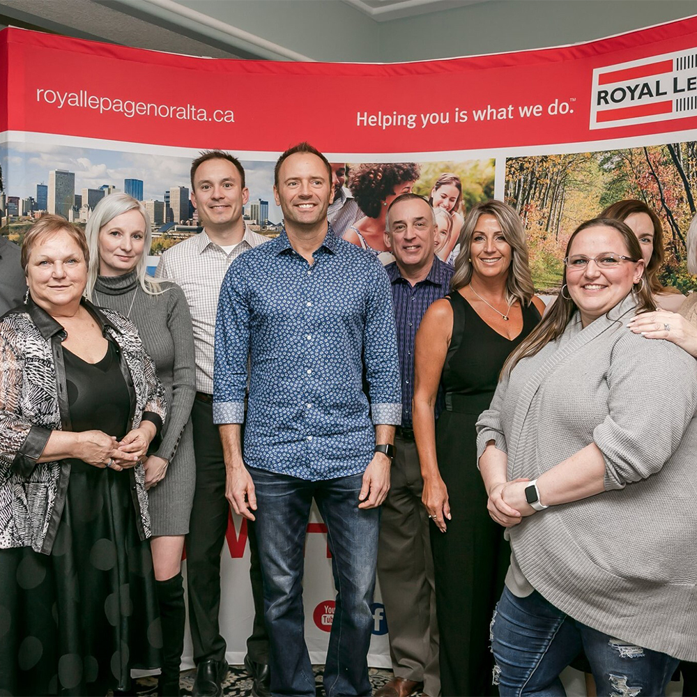 Fort Saskatchewan realtor team posing for a group photo.