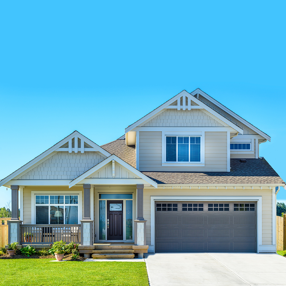 Exterior shot of a single family house.