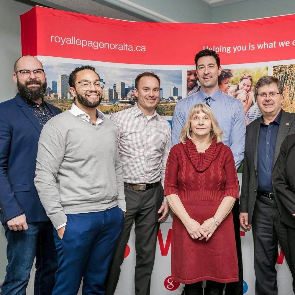 Sherwood Park realtor team posing for a group photo.