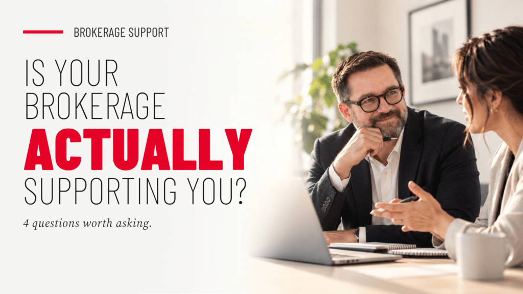 Tom Shearer of Royal LePage Noralta speaking with a real estate professional about brokerage support.
